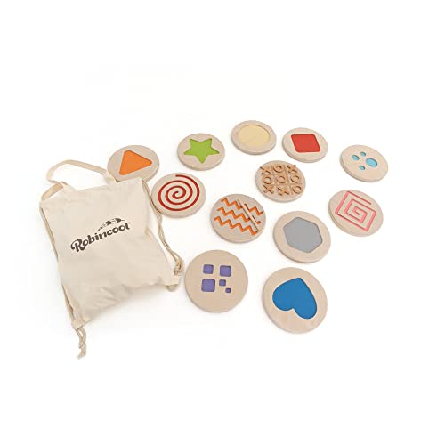 Robincool Montessori Reizspiel Psychomotorik-Schaltkreis Dick Playful Little Steps aus umweltfreundlichem Holz, fördert die Kreativität der Kleinsten für Kinder ab 1 Jahr von Robincool