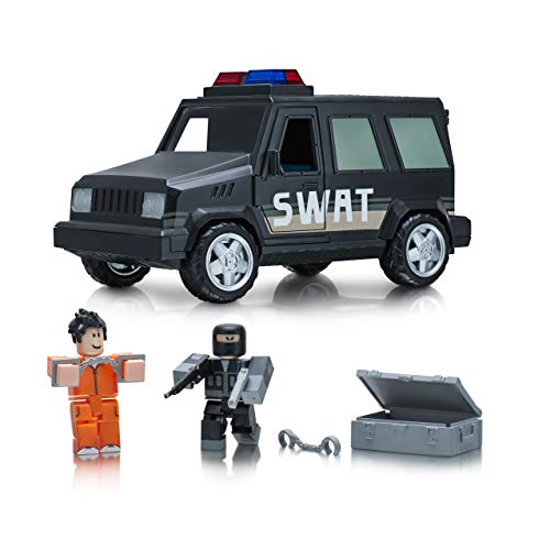 ROBLOX 10774 - SWAT Fahrzeug mit Sound und Licht Jailbreak: SWAT Unit, Spielfiguren Set mit 2 Actionfiguren, bewegliche Action Sammelfiguren mit Zubehör und Ausrüstung, Spielset für Kinder ab 6 Jahren von Roblox