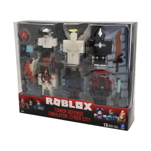 Roblox ROB0598 - Multipack Tower Defense Simulator: Cyber City, 6 Actionfiguren, Zubehör und Spielcode für Kinder ab 6 Jahren Roblox ROB0598 - Multipack Tower Defense Simulator: Cyber City, 6 Actionfiguren, Zubehör und Spielcode für Kinder ab 6 Jahren von Roblox