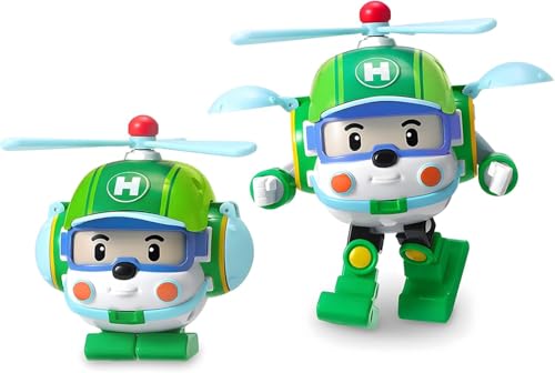 Silverlit ROBOCAR Poli 54207 Figur Heli by, verwandelbare Figur, Roboter oder Auto, 10 cm, grün, ab 3 Jahren von Robocar Poli