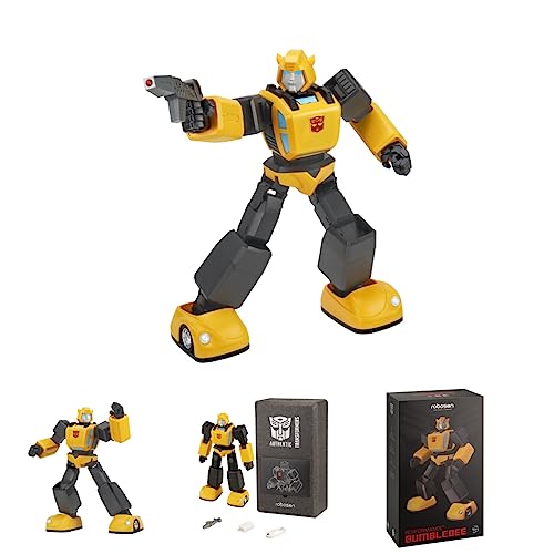 Robosen Authentic G1 Bumblebee Transformers Actionfigur: Interaktiver, sprachgesteuerter, programmierbarer Roboter mit adaptiver Bewegung, LED-Leuchten, Original G1 Sounds von Robosen