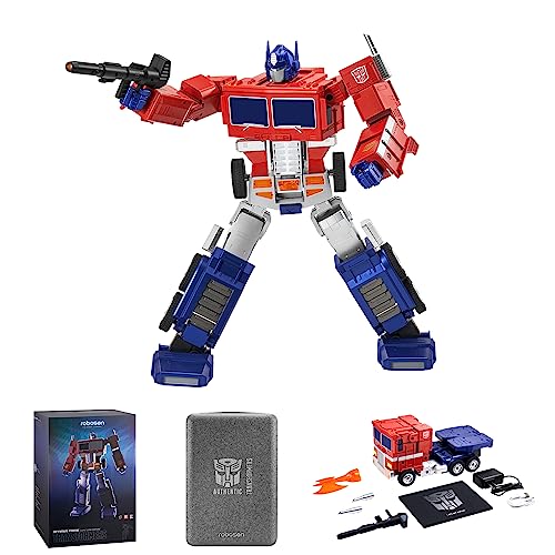 Robosen Flaggschiff-Edition Optimus Prime Transformer: Sprach- & App-gesteuert, interaktiv, von der G1-Serie inspirierter wandelbarer Roboter von Robosen