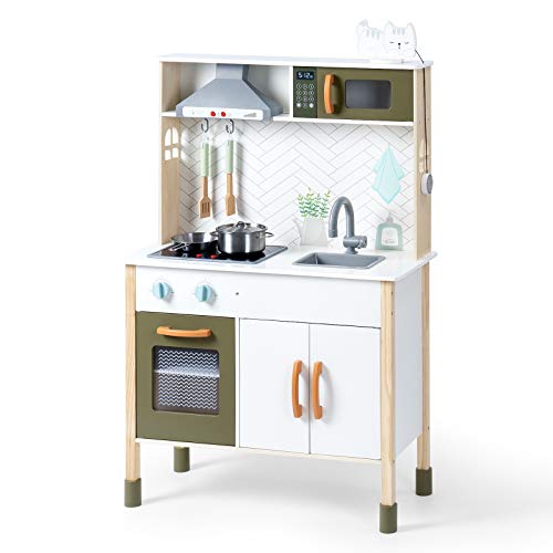 Robotime Kinder Holz küche,Küchenset,mit Licht und Sound,inklusive Geschirr,Herd,und Spülbecken,für Jungen und Mädchen ab 3 Jahren Robotime Kinder Holz küche,Küchenset,mit Licht und Sound,inklusive Geschirr,Herd,und Spülbecken,für Jungen und Mädchen ab 3 Jahren von ROBOTIME
