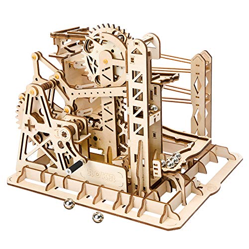 Robotime Marmor Achterbahn Uhrwerk Mechanisches 3D Puzzlespiel Woodcraft Bauset Erwachsene Bastelset Puzzle Geschenk (Lift Coaster) von ROBOTIME