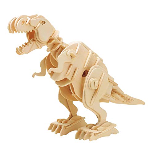 Robotime Modell-Bausatz T-Rex Jungen Holz beige 85-teilig von ROBOTIME