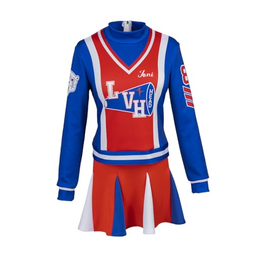 RocailleCos Toni Basil Hey Mickey Cosplay Kostüm Kleid Toni Basil Cheerleader Anzug Halloween Party Outfits für Frauen (rot, S) von RocailleCos