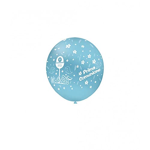Pall. 5-12cm celeste 46 st. bianca globo Prima Comun. von Rocca Fun Factory