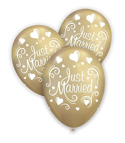 Pall. Titanio 12 Oro 101 st. Bianca Globo Just Married von Rocca Fun Factory