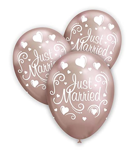 Pall. Titanio 12 RosaGold 103 st. Bianca Globo Just Married von Rocca Fun Factory