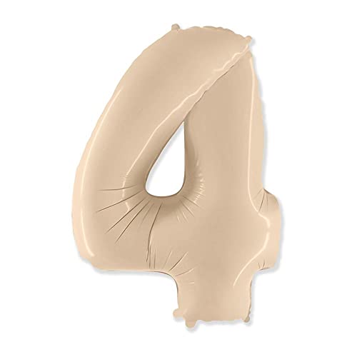 Palloncino Rocca Fun Factory Numero 4 Crema 40-101cm. 1pz von Rocca Fun Factory