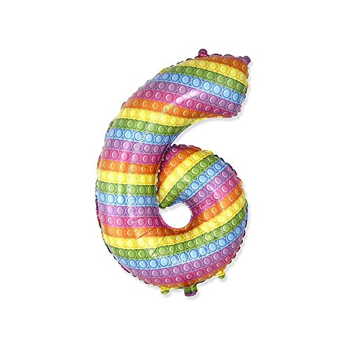 Palloncino Rocca Fun Factory Numero 6 Pop It 32-81cm. 1pz von Rocca Fun Factory