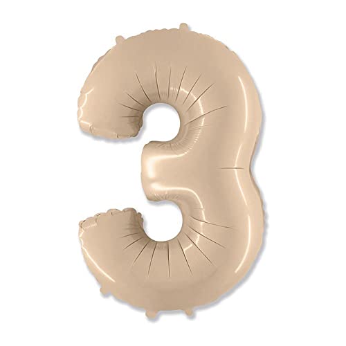 Rocca Fun Factory Palloncino Numero 3 Crema 40-101cm. 1pz von Rocca Fun Factory