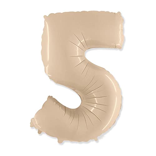 Rocca Fun Factory Palloncino Numero 5 Crema 40-101cm. 1pz von Rocca Fun Factory