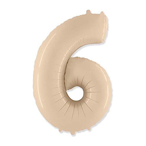 Rocca Fun Factory Palloncino Numero 6 Crema 40-101cm. 1pz von Rocca Fun Factory