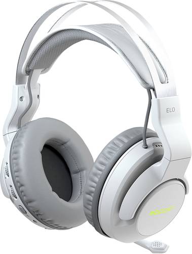 Roccat ELO Gaming Over Ear Headset Bluetooth® 7.1 Surround Weiß Noise Cancelling Lautstärkeregelu von Roccat
