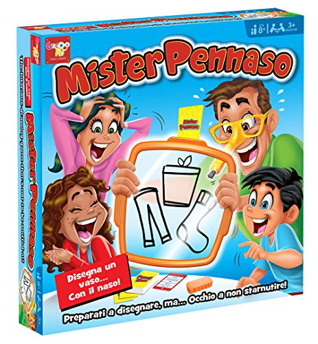 Rocco Giocattoli Mister Pennaso - Mehrfarbiges Nasen-Zeichenspiel für 2 Spieler ab 8 Jahren - Partyspiel mit Spezialbrille und 45 Karten Rocco Giocattoli Mister Pennaso - Mehrfarbiges Nasen-Zeichenspiel für 2 Spieler ab 8 Jahren - Partyspiel mit Spezialbrille und 45 Karten von Rocco Giocattoli