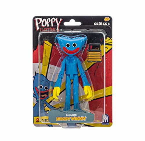 Rocco Giocattoli - Smiling Huggy Wuggy aus der Welt von Poppy Playtime kommen die artikulierten Mini-Figuren mit Zubehör. Sammeln Sie alle Figuren, AF7701 von Rocco Giocattoli