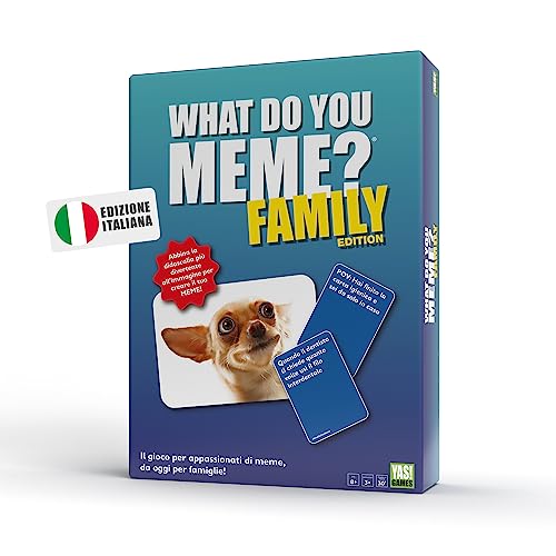 YAS Games – What Do You Meme Family – Das einzige auf Italienisch – Partyspiel für 3 oder mehr Spieler ab 8 Jahren von Rocco Giocattoli