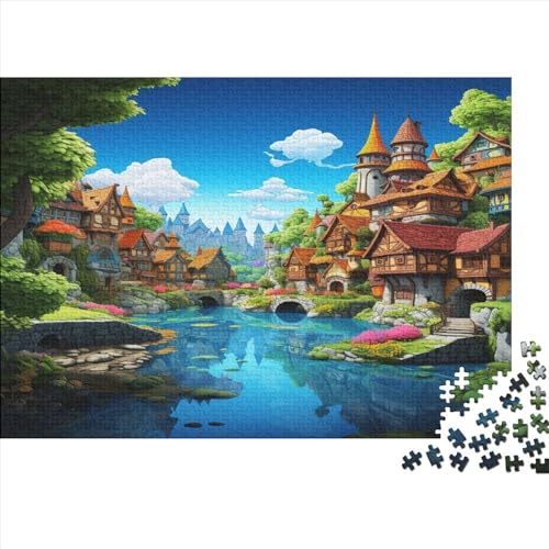 1000 Pieces Puzzles for Adults Teenagers Paradies DIY Landschaften Puzzle Cardboard Puzzle Game, Children EduKatzeional Game Toy Gift von Rochile