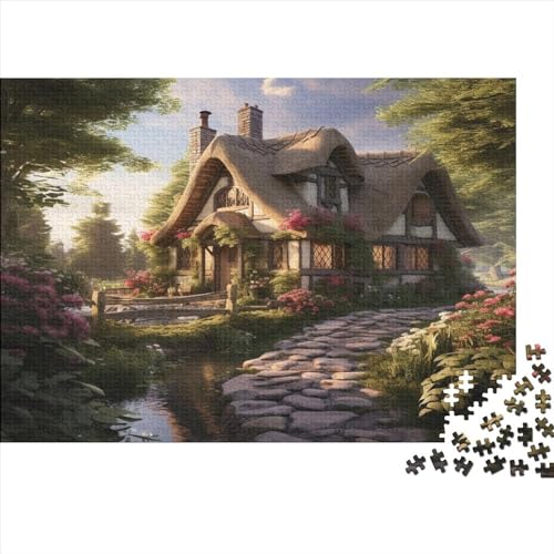 Puzzle 1000 Pieces, Adult Puzzle, Gemütliche Hütte DIY Landschaften Puzzle Cardboard Puzzle Game, Colourful Puzzle for Adults von Rochile