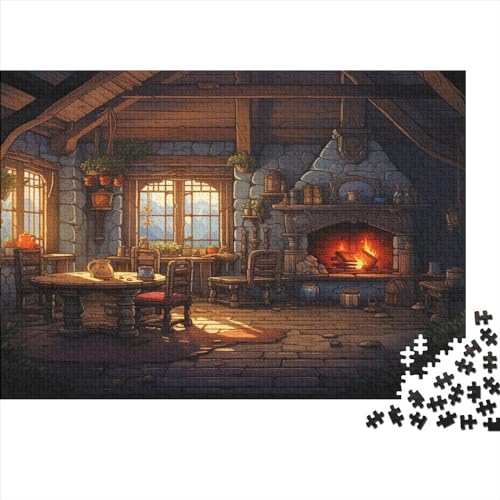 Puzzle 1000 Pieces, Adult Puzzle, Gemütliche Hütte DIY Landschaften Puzzle Cardboard Puzzle Game, Schweres Lernspielzeug Erwachsene Kinder 1000 Stück von Rochile