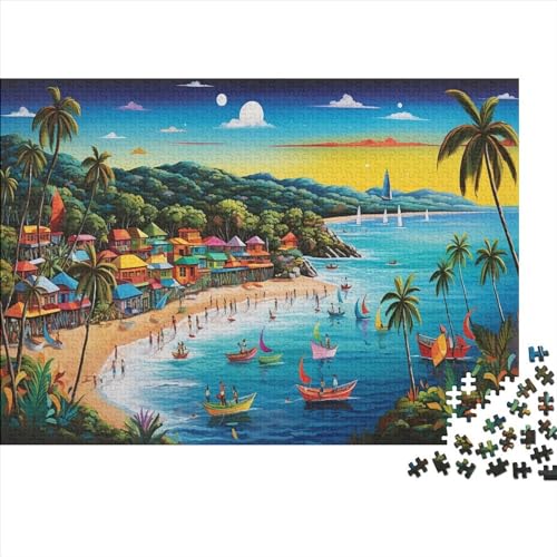 Puzzle 1000 Stück Erwachsene Ferienbucht DIY Landschaften Puzzle Puzzles Für Erwachsene Klassische Puzzles Schweres Lernspielzeug Erwachsene Kinder 1000 Stück von Rochile