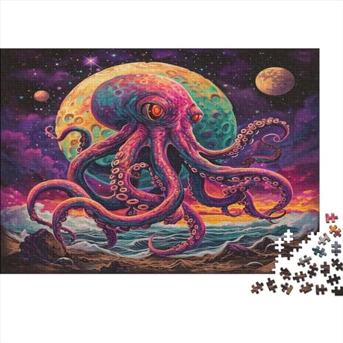 Puzzle 1000 Stück Erwachsene Oktopus DIY Tier Puzzle Puzzles Für Erwachsene Klassische Puzzles Schweres Lernspielzeug Erwachsene Kinder 1000 Stück von Rochile
