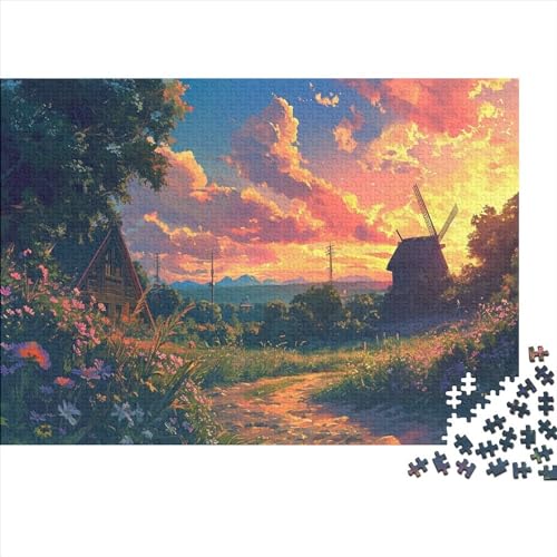 Puzzle 300 Pieces, Adult Puzzle, Anime-Szene DIY Karikatur Puzzle Cardboard Puzzle Game, Colourful Puzzle for Adults von Rochile