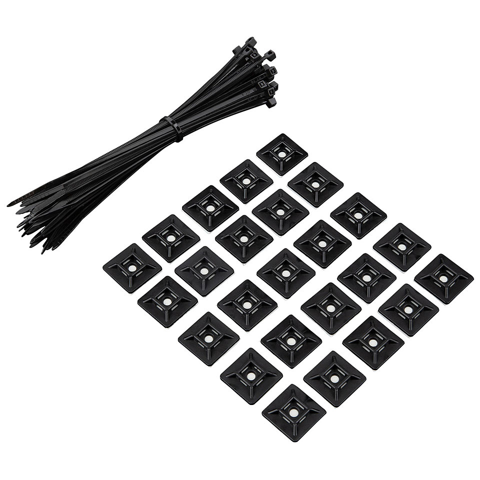 RockBoard Cable Set 50 CableTies & 25 CableTies Holder Effektzubehör von RockBoard