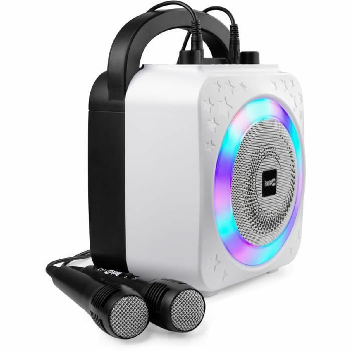 Bluetooth Lautsprecher mit Karaoke Mikrofon RockJam Disco Light RJPS150-BK von RockJam