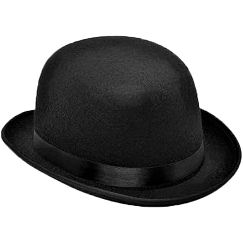 RockParty Schwarzer Bowler Hut Verkleidung Kostüm Zubehör für Halloween Viktorianisch 1920er & Chapman Style Unisex von RockParty
