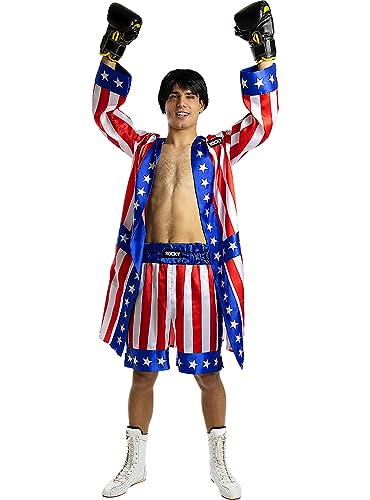 Funidelia | Rocky Balboa Boxermantel für Herren Rocky, Film und Serien, Rocky, Berufe - Kostüm für Erwachsene & Verkleidung für Partys, Karneval & Halloween - Größe XL - Blau Funidelia | Rocky Balboa Boxermantel für Herren Rocky, Film und Serien, Rocky, Berufe - Kostüm für Erwachsene & Verkleidung für Partys, Karneval & Halloween - Größe XL - Blau von Rocky Balboa