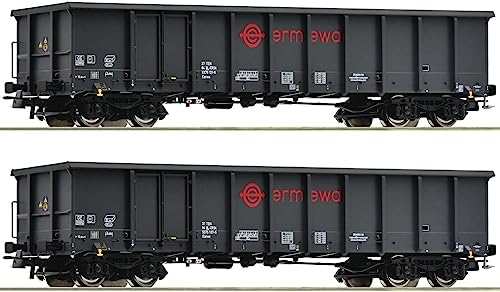 76001 2-TLG. Set: Offene Güterwagen, Ermewa, Ep. VI von Roco