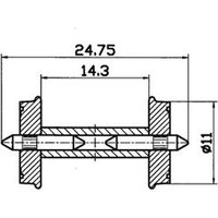 ROCO 40267 H0 Geteilte Gleichstromachse, 11mm ROCO 40267 H0 Geteilte Gleichstromachse, 11mm von Roco