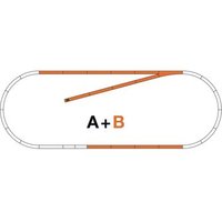 ROCO 42020 H0 ROCO LINE Gleisset B (Gleise mit Bettung) von Roco