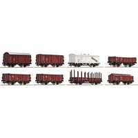 ROCO 44002 H0 8-teiliges Set Güterwagen, DB, Ep. III ROCO 44002 H0 8-teiliges Set Güterwagen, DB, Ep. III von Roco
