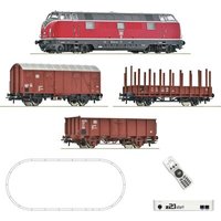 ROCO 5110008 H0 z21 start Digitalset: Diesellokomotive BR 221 mit Güterzug, DB, Ep. IV von Roco