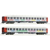 ROCO 6200099 H0 2-tlg. Set: Reisezugwagen Bmz, Snälltåget, Ep. VI von Roco