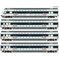 ROCO 6210147 H0 4-tlg. Set: Doppelstockwagen, DSB, Ep. VI von Roco