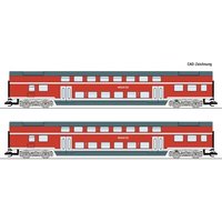 ROCO 6280009 TT 2-tlg. Set 2: Doppelstockwagen DBuza, DB AG, Ep. VI von Roco