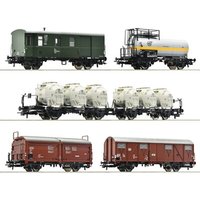 ROCO 6600018 H0 5-tlg. Set: Güterzug, DB, Ep. IV von Roco