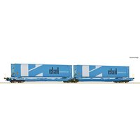 ROCO 6600020 H0 Doppeltaschen-Gelenkwagen Sdggmrss/T3000e, EUROWAGON, Ep. VI ROCO 6600020 H0 Doppeltaschen-Gelenkwagen Sdggmrss/T3000e, EUROWAGON, Ep. VI von Roco