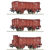 ROCO 6600088 H0 3-tlg. Set: Offene Güterwagen L, FS, Ep. II-III von Roco