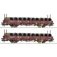 ROCO 6600119 H0 2-tlg. Set: Schwenkrungenwagen Ks, SNCF, Ep. IV von Roco