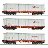 ROCO 6600121 H0 3-tlg. Set: Offene Güterwagen Eanos, ÖBB, Ep. VI von Roco