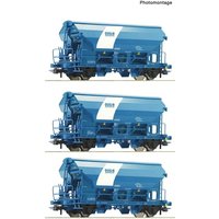 ROCO 6600134 H0 3-tlg. Set: Schwenkdachwagen "Duslo", Privat, Ep. VI von Roco