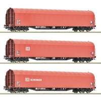 ROCO 6600156 H0 3-tlg. Set: Schiebeplanenwagen Rilns, DB AG, Ep. VI von Roco