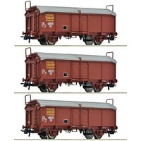 ROCO 6600173 H0 3-tlg. Set: Schiebedachwagen Tms, SNCF, Ep. IV von Roco