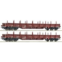 ROCO 6600186 H0 2-tlg. Set: Rungenwagen Res, ZSSK Cargo, Ep. VI von Roco