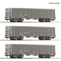 ROCO 6600203 H0 3-tlg. Set: Offene Güterwagen Fas, SNCF, Ep. V-VI von Roco